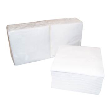 200 Serviettes Snack ouate 30x30 cm 1 pli  Blanc