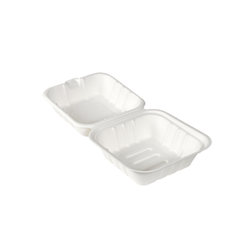 50 coffrets repas 1 comp. 475 ml 162x152x80mm Bagasse Blanc