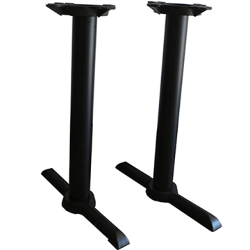 Piètement latéral COSMO L Ht 72 cm, fonte noire, vérins