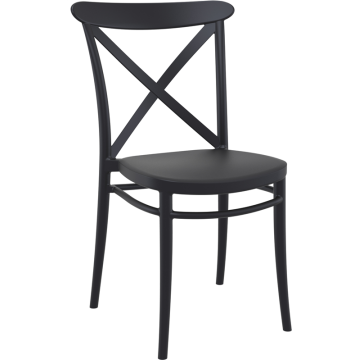 Chaise CRUZ, structure assise et dossier Polypropylène Noir