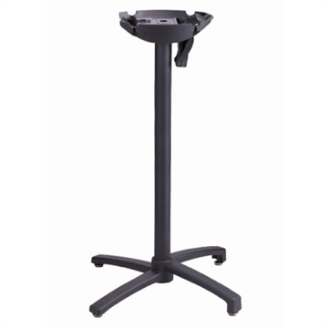 Piètement central X ONE MD Ht107 cm alum laqué Noir rabattable et encastrable