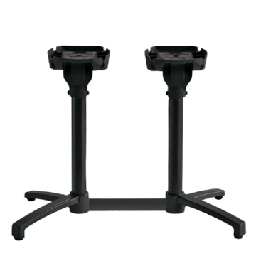 Piètement latéral X ONE Ht 71 cm double alu laqué Noir rabattable et encastrable
