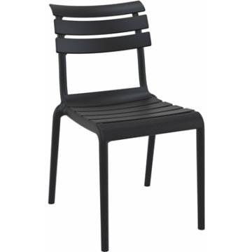 Chaise EMILY, structure assise et dossier Polypropylène Noir