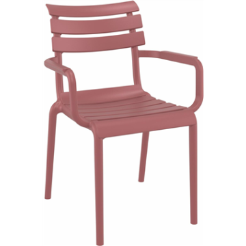 Fauteuil EMILY, structure assise et dossier Polypropylène Marsala