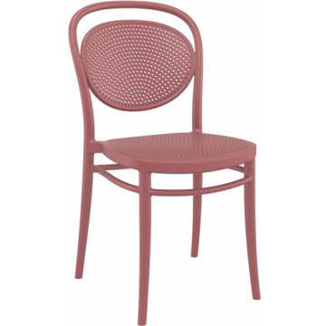 Chaise JOSEPHA, structure assise et dossier polypropylène Marsala