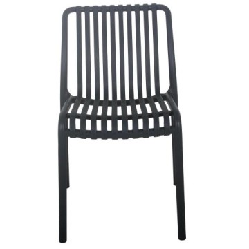 Chaise STEFFY, Polypropilène, coloris Anthracite pour l'extérieur