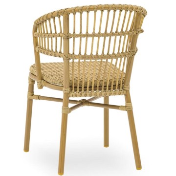 Chaise WILLOW structure aluminium, tressage - coloris Naturel