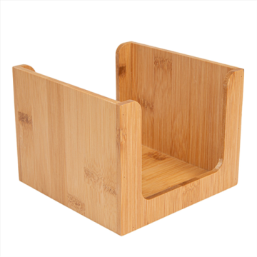 Distributeur de serviettes 13x13x10 cm Bambou Naturel pour serviettes 24x24 cm