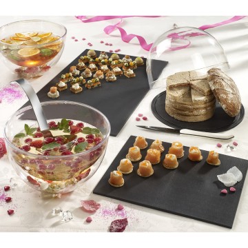 15 Plaques de présentations texture Ardoise GN 1/2 - 265x325x7 mm