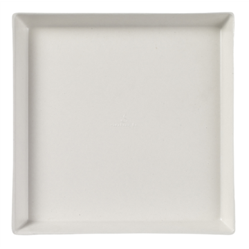 50 assiettes Quartz pulpe de canne blanche lamination PLA 160x160 mm