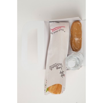 1000 sacs sandwich Kraft Blanc  Essentiel ingraissables 120/17.5+17.5x350 mm