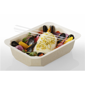 65 Barquettes FOOD K standard 750 ml carton Décors Naturel 192x137x41 mm