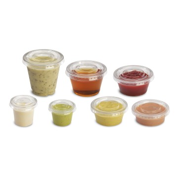 100 Pots à sauce Christal 100 ml Ø 74 mm - Ht 35 mm
