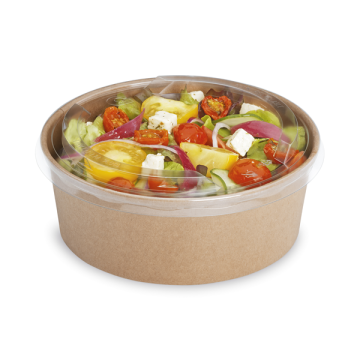 50 saladiers rond carton Kraft Ø183 mm Ht 59 mm 1100 ml
