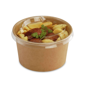 50 saladiers rond carton Kraft Ø 120 mm Ht 70 mm 500 ml