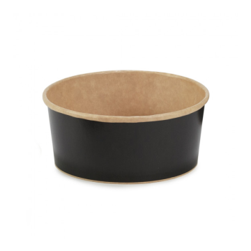 400 Bols à salade Puro 75 cl Noir/Kraft Ø 15 cm Ht 5 cm