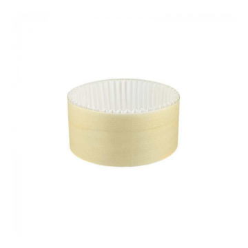 100 Boites rondes M en bois 15 cl - Ø8.2 x Ht 4 cm + caissettes - sans couv