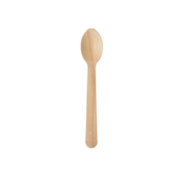 100 cuillères à café Silva 130 mm bois ciré