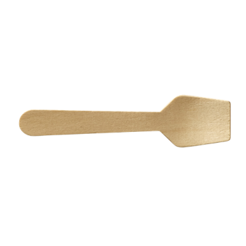 100 Mini cuillères à glace bois 9.5 cm
