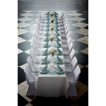 60 Serviettes Bio DUNISOFT Menthe Bleue 40 x 40 cm