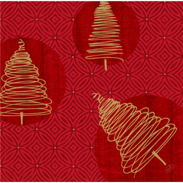 60 Serviettes DUNISOFT Elegant Trees 40x40 cm