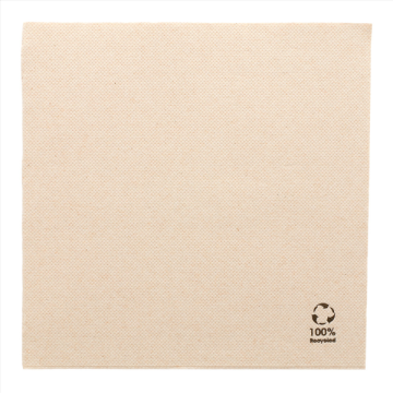 50 Serviettes double point Ecolabel 39 x 39 cm Naturel recyclé