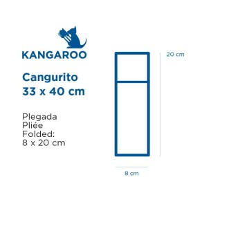 50 Serviettes KANGOUROU Non tissé Airlaid 45g/m² Blanc 33 x 40 cm