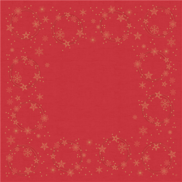 20 Surnappes DUNISILK Star Shine Rouge 84 x 84 cm