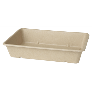 40 Boites rectangulaires bagasse Marron 1200 ml 230 x 155 x 46 cm