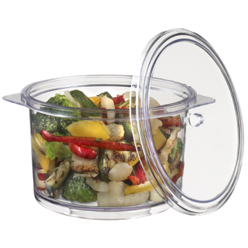 5 Cocottes Cristal SAN 650 ml + couvercle