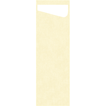60 Sacchettos Slim Bio Dunisoft Crème / Serviette Blanche 20 x 40 cm