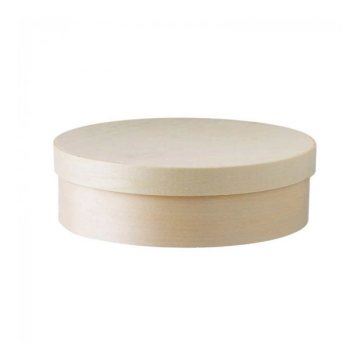 5 Boites rondes Wood Box 6 L - Ø330 mm x Ht 80 mm + couvercles
