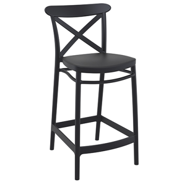 Tabouret CRUZ Hauteur 65 cm Polypropylène Noir