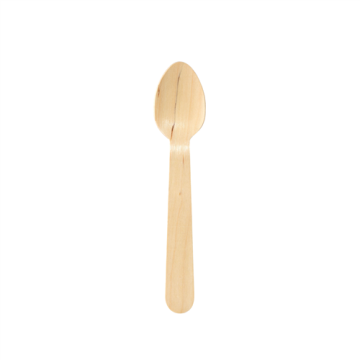 100 cuillères à café Grand 110 mm en bois ciré