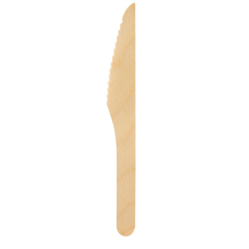100 couteaux Petit 160 mm bois ciré
