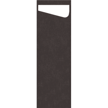 60 Sacchettos Slim Bio Dunisoft Noir 7x23 cm / Serviette Blanche 20 x 40 cm