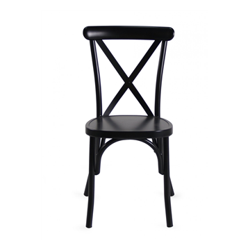 Chaise CROSS, structure aluminium, finition vintage Black