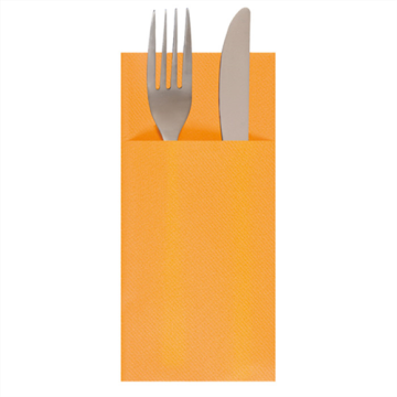 50 Serviettes KANGOUROU non tissé Airlaid 55 g/m² Mandarine 33 x 40 cm