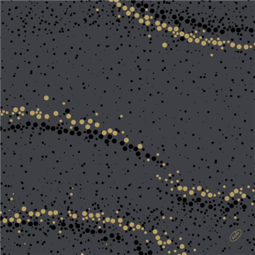 60 Serviettes DUNISOFT Golden Stradust Noir  40x40 cm