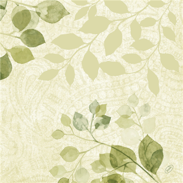 60 Serviettes Bio DUNISOFT Paisley leaves 40x40 cm