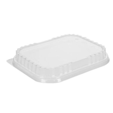 50 Couvercles RPET pour plats Aluminium rigide Noir PLR780