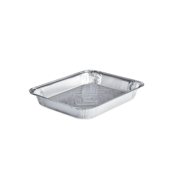 100 Plats Aluminium Gastro 1/2  32.4 x 26.2 cm x Ht 4 cm - 2625 ml