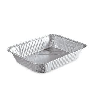 100 Plats Aluminium Gastro 1/2  32.2 x 26.2 cm x Ht 5 cm - 3600 ml