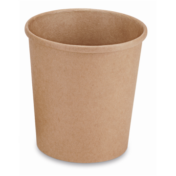 25 pots à soupe carton Kraft Ø97 mm Ht 100 mm 450 ml