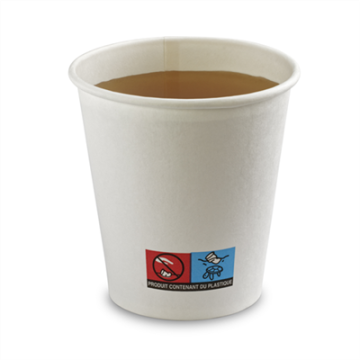 100 gobelets carton blanc 20 cl CUPIPACK  Ø 73 mm Ht 78 mm