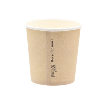 50 gobelets carton 18 cl Ø haut 72 Ø bas 53 mm Ht 76 mm