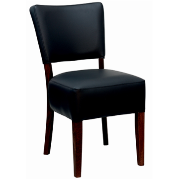 Chaise LOUISE, assise épaisse, dossier garnis,structure hêtre teinté wengé Ebène