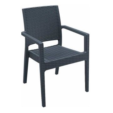 Fauteuil KEMER, structure assise dossier polypropylène Anthracite