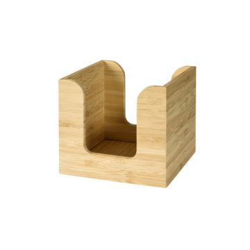 Distributeur de serviettes 11x11x10 cm Bambou Naturel pour serviettes 20x20 cm