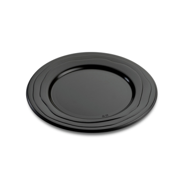 20 Assiettes rondes réutilisables Ø 24 cm PP Noir